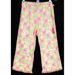 2004 Gymboree Lemony Fresh Pants Leggings sz 8 Ruffle Lettuce Edge Pastel Citrus